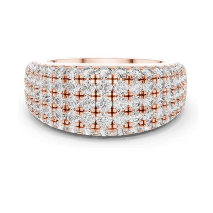 2.28 CT Total Lab Diamond Pavé Eternity Band Ring for Women | VVS-VS EF Clarity | 18KT, 14KT, 10KT Gold & 925 Silver | Rose, Yellow, White Gold & Moissanite Options