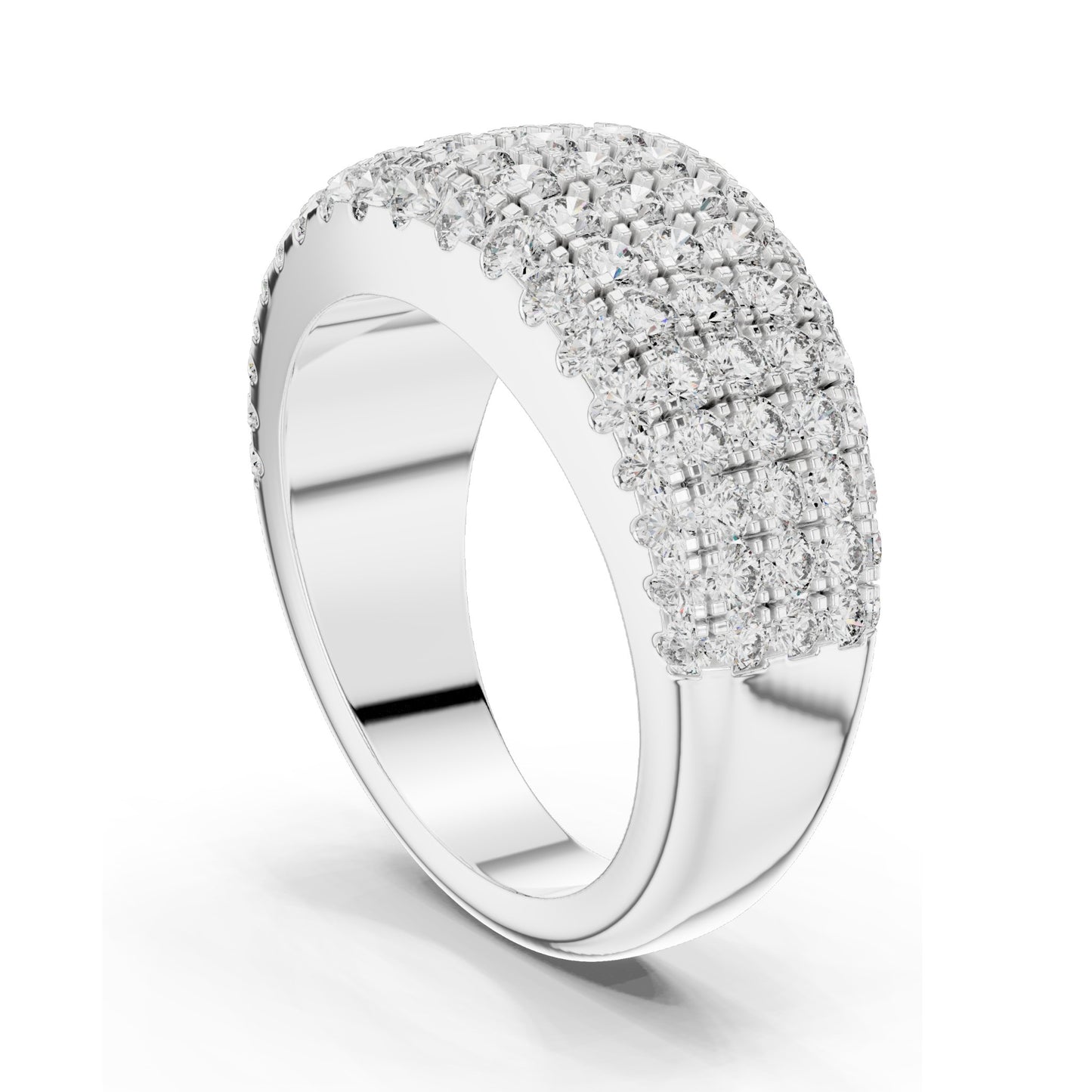 2.28 CT Total Lab Diamond Pavé Eternity Band Ring for Women | VVS-VS EF Clarity | 18KT, 14KT, 10KT Gold & 925 Silver | Rose, Yellow, White Gold & Moissanite Options
