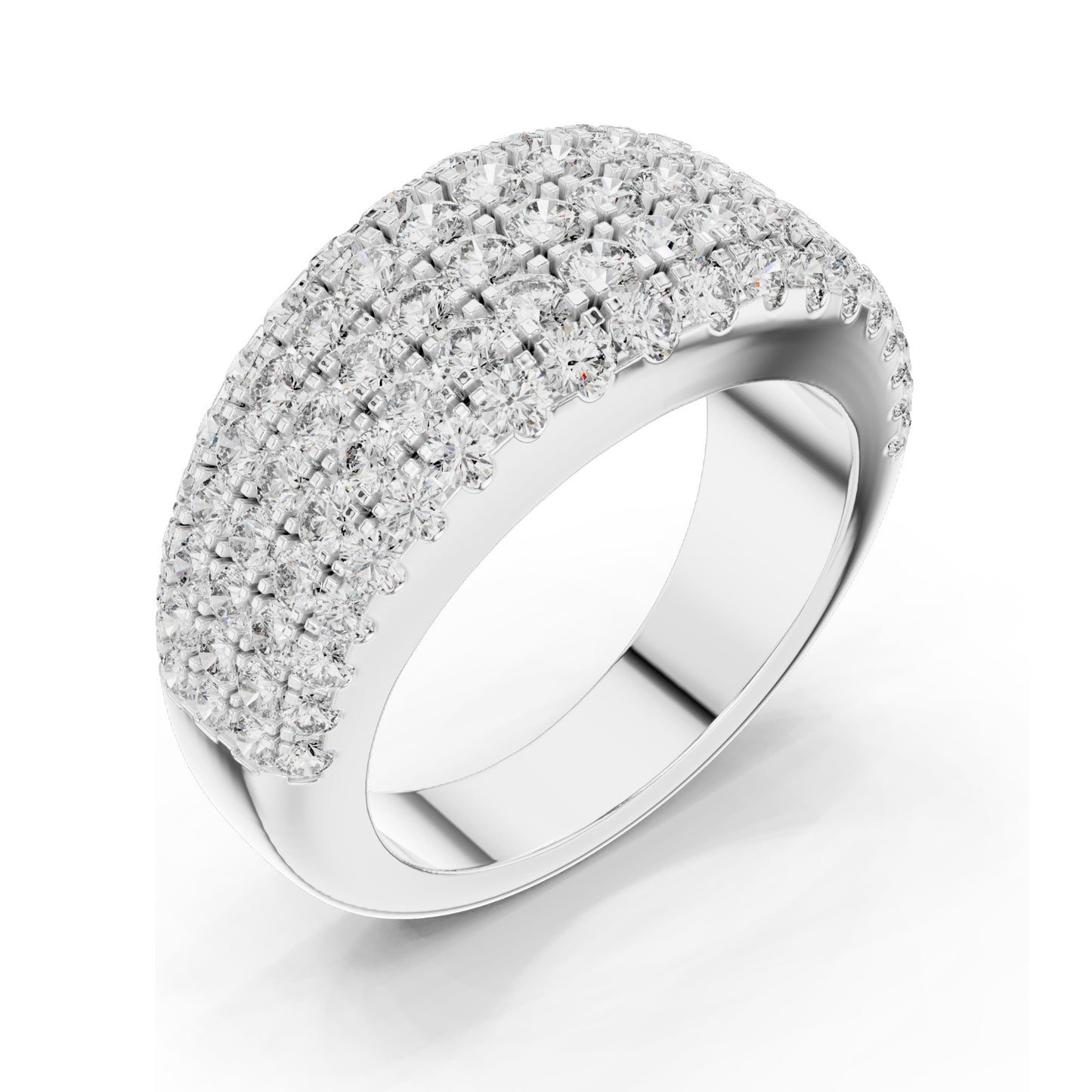 2.28 CT Total Lab Diamond Pavé Eternity Band Ring for Women | VVS-VS EF Clarity | 18KT, 14KT, 10KT Gold & 925 Silver | Rose, Yellow, White Gold & Moissanite Options