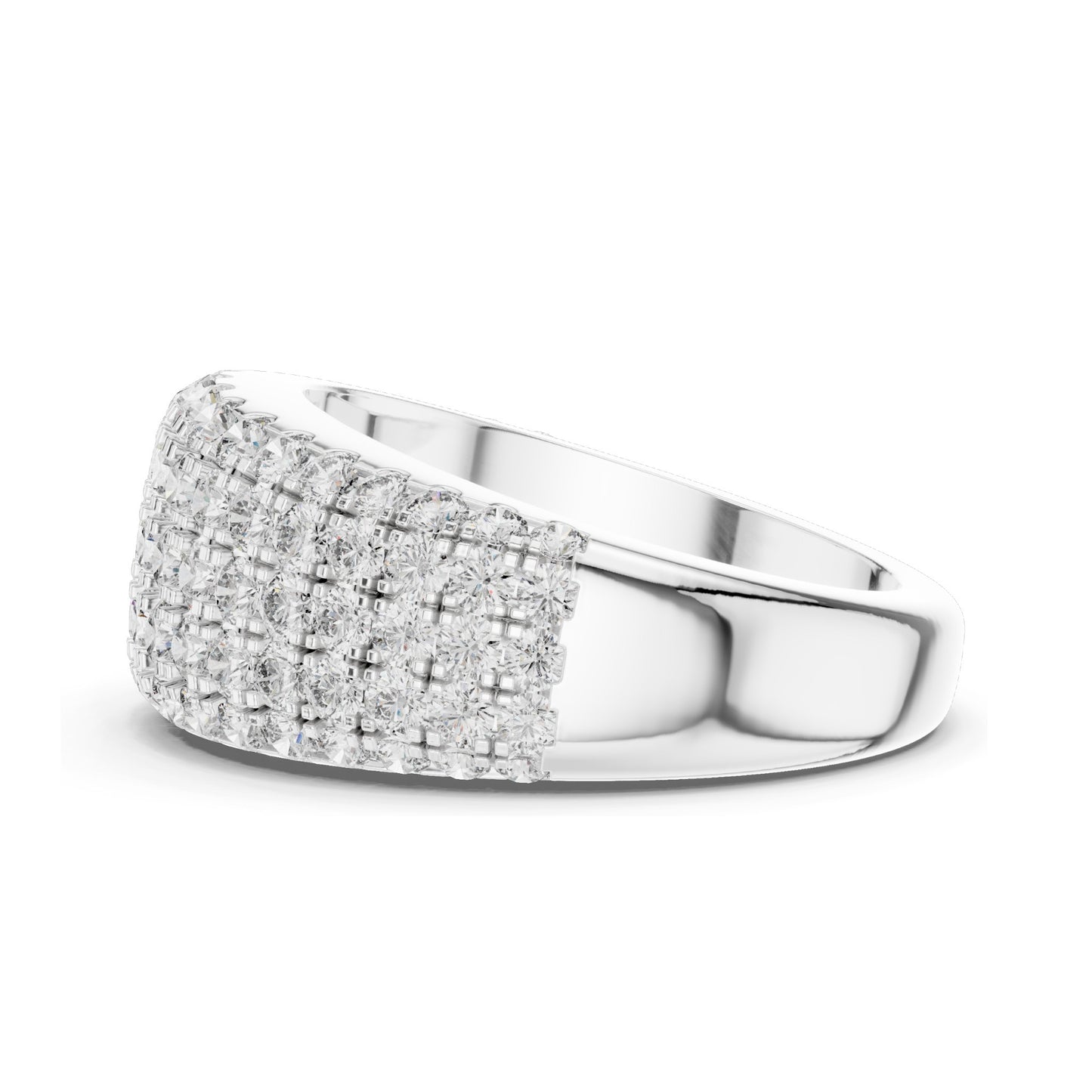 2.28 CT Total Lab Diamond Pavé Eternity Band Ring for Women | VVS-VS EF Clarity | 18KT, 14KT, 10KT Gold & 925 Silver | Rose, Yellow, White Gold & Moissanite Options