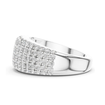 2.28 CT Total Lab Diamond Pavé Eternity Band Ring for Women | VVS-VS EF Clarity | 18KT, 14KT, 10KT Gold & 925 Silver | Rose, Yellow, White Gold & Moissanite Options