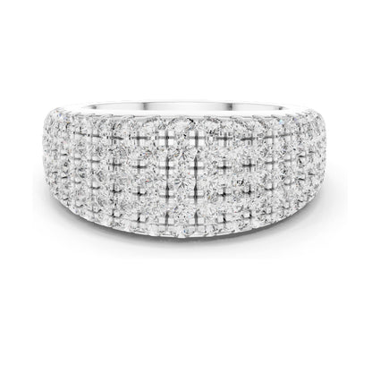 2.28 CT Total Lab Diamond Pavé Eternity Band Ring for Women | VVS-VS EF Clarity | 18KT, 14KT, 10KT Gold & 925 Silver | Rose, Yellow, White Gold & Moissanite Options