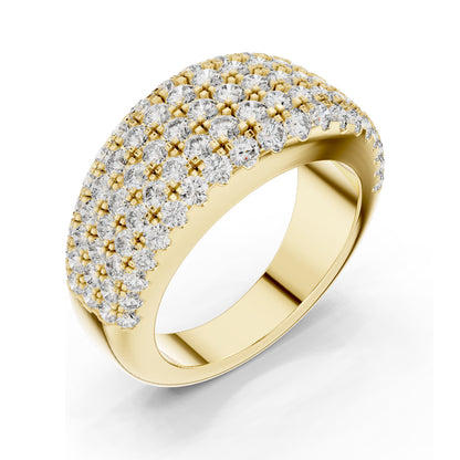 2.28 CT Total Lab Diamond Pavé Eternity Band Ring for Women | VVS-VS EF Clarity | 18KT, 14KT, 10KT Gold & 925 Silver | Rose, Yellow, White Gold & Moissanite Options