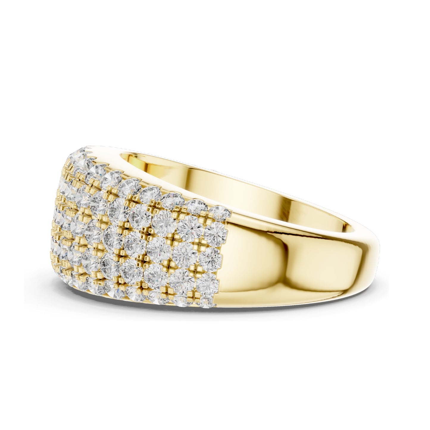 2.28 CT Total Lab Diamond Pavé Eternity Band Ring for Women | VVS-VS EF Clarity | 18KT, 14KT, 10KT Gold & 925 Silver | Rose, Yellow, White Gold & Moissanite Options