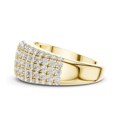2.28 CT Total Lab Diamond Pavé Eternity Band Ring for Women | VVS-VS EF Clarity | 18KT, 14KT, 10KT Gold & 925 Silver | Rose, Yellow, White Gold & Moissanite Options