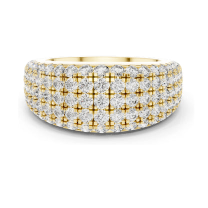 2.28 CT Total Lab Diamond Pavé Eternity Band Ring for Women | VVS-VS EF Clarity | 18KT, 14KT, 10KT Gold & 925 Silver | Rose, Yellow, White Gold & Moissanite Options