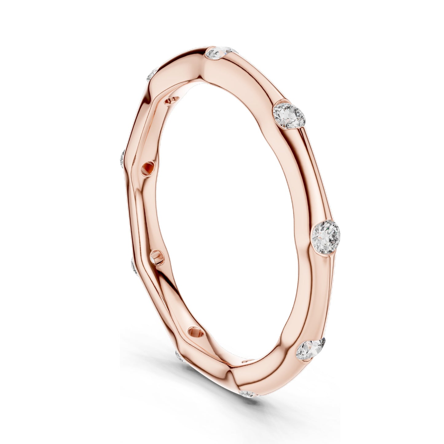 0.315 CT Lab Diamond Band Ring for Women | VVS-VS EF Clarity | 18KT, 14KT, 10KT Gold & 925 Silver | Rose, Yellow, White Gold & Moissanite Options