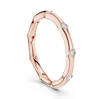 0.315 CT Lab Diamond Band Ring for Women | VVS-VS EF Clarity | 18KT, 14KT, 10KT Gold & 925 Silver | Rose, Yellow, White Gold & Moissanite Options