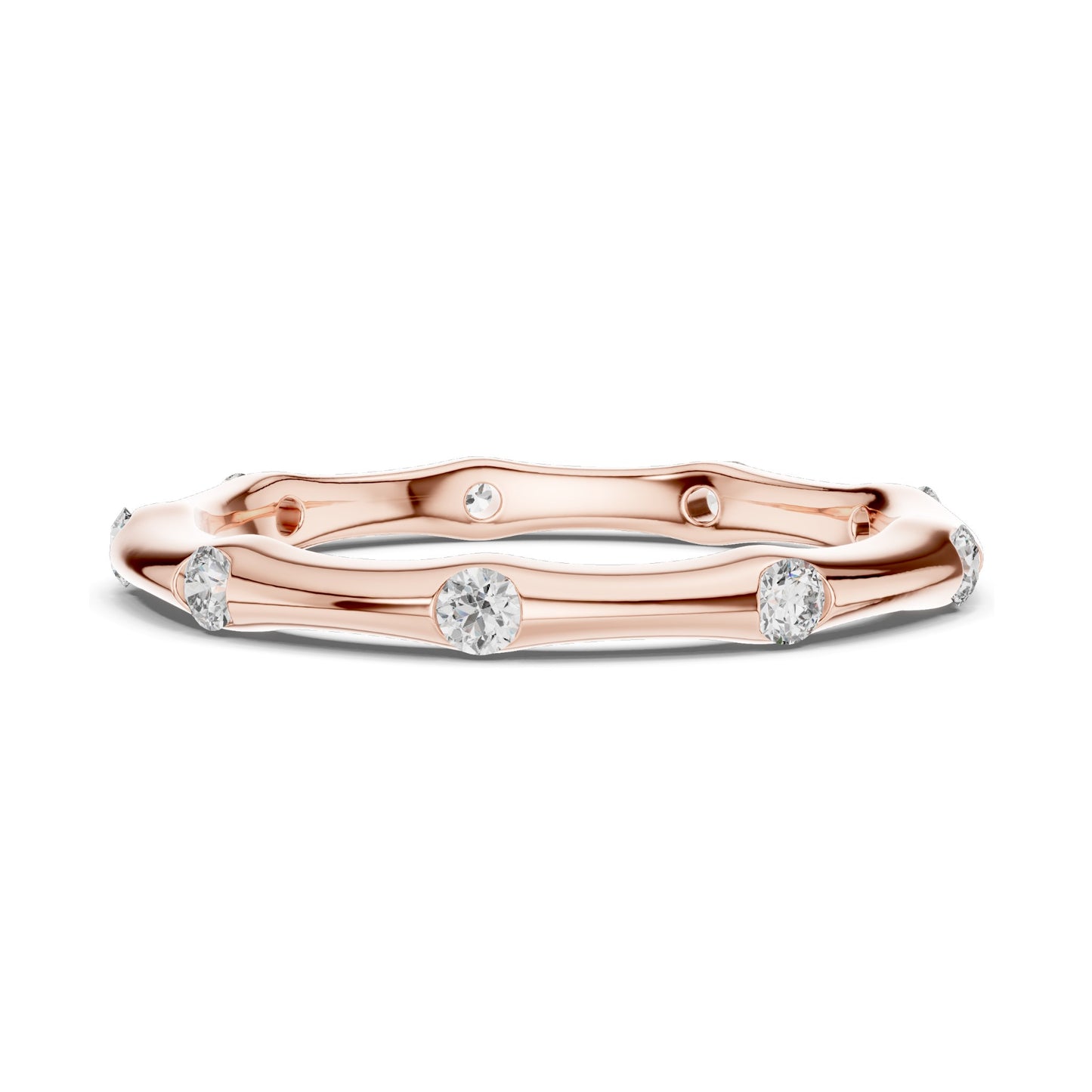 0.315 CT Lab Diamond Band Ring for Women | VVS-VS EF Clarity | 18KT, 14KT, 10KT Gold & 925 Silver | Rose, Yellow, White Gold & Moissanite Options