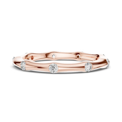 0.315 CT Lab Diamond Band Ring for Women | VVS-VS EF Clarity | 18KT, 14KT, 10KT Gold & 925 Silver | Rose, Yellow, White Gold & Moissanite Options