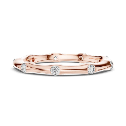 0.315 CT Lab Diamond Band Ring for Women | VVS-VS EF Clarity | 18KT, 14KT, 10KT Gold & 925 Silver | Rose, Yellow, White Gold & Moissanite Options