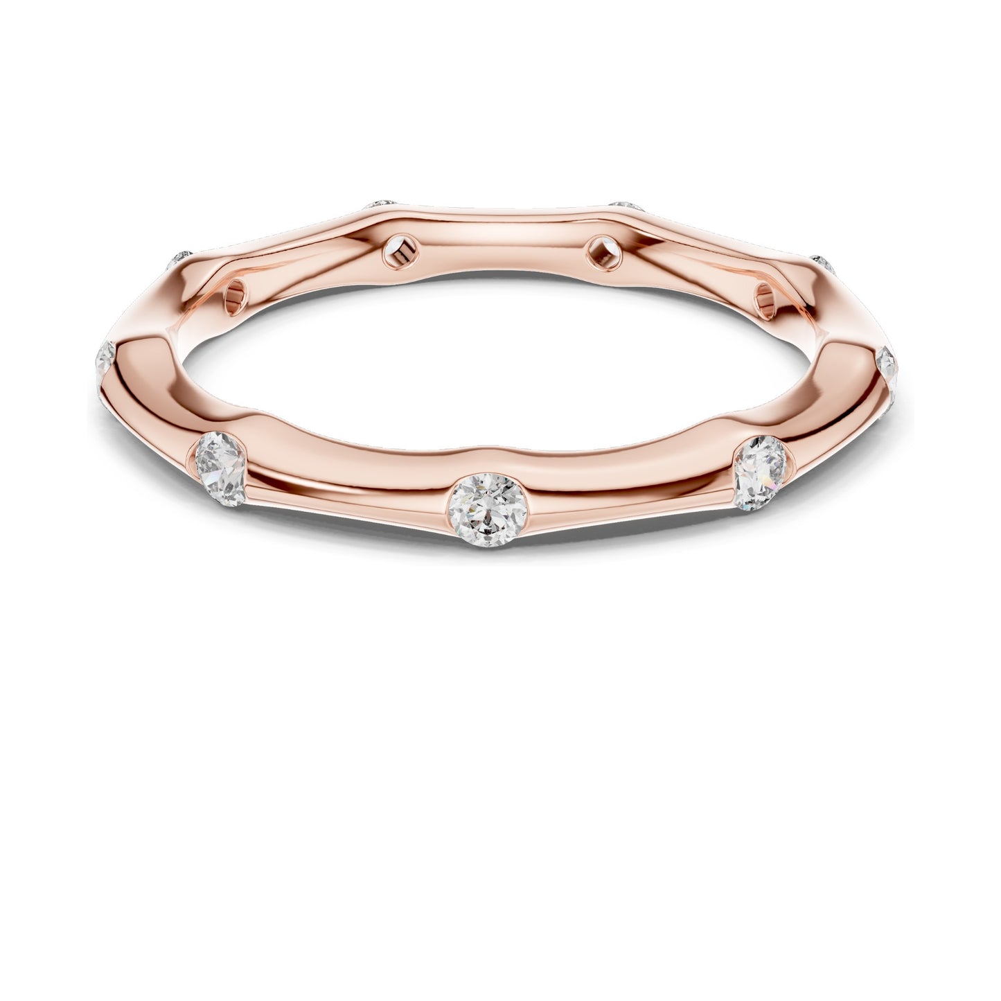 0.315 CT Lab Diamond Band Ring for Women | VVS-VS EF Clarity | 18KT, 14KT, 10KT Gold & 925 Silver | Rose, Yellow, White Gold & Moissanite Options