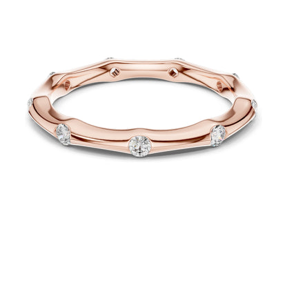 0.315 CT Lab Diamond Band Ring for Women | VVS-VS EF Clarity | 18KT, 14KT, 10KT Gold & 925 Silver | Rose, Yellow, White Gold & Moissanite Options