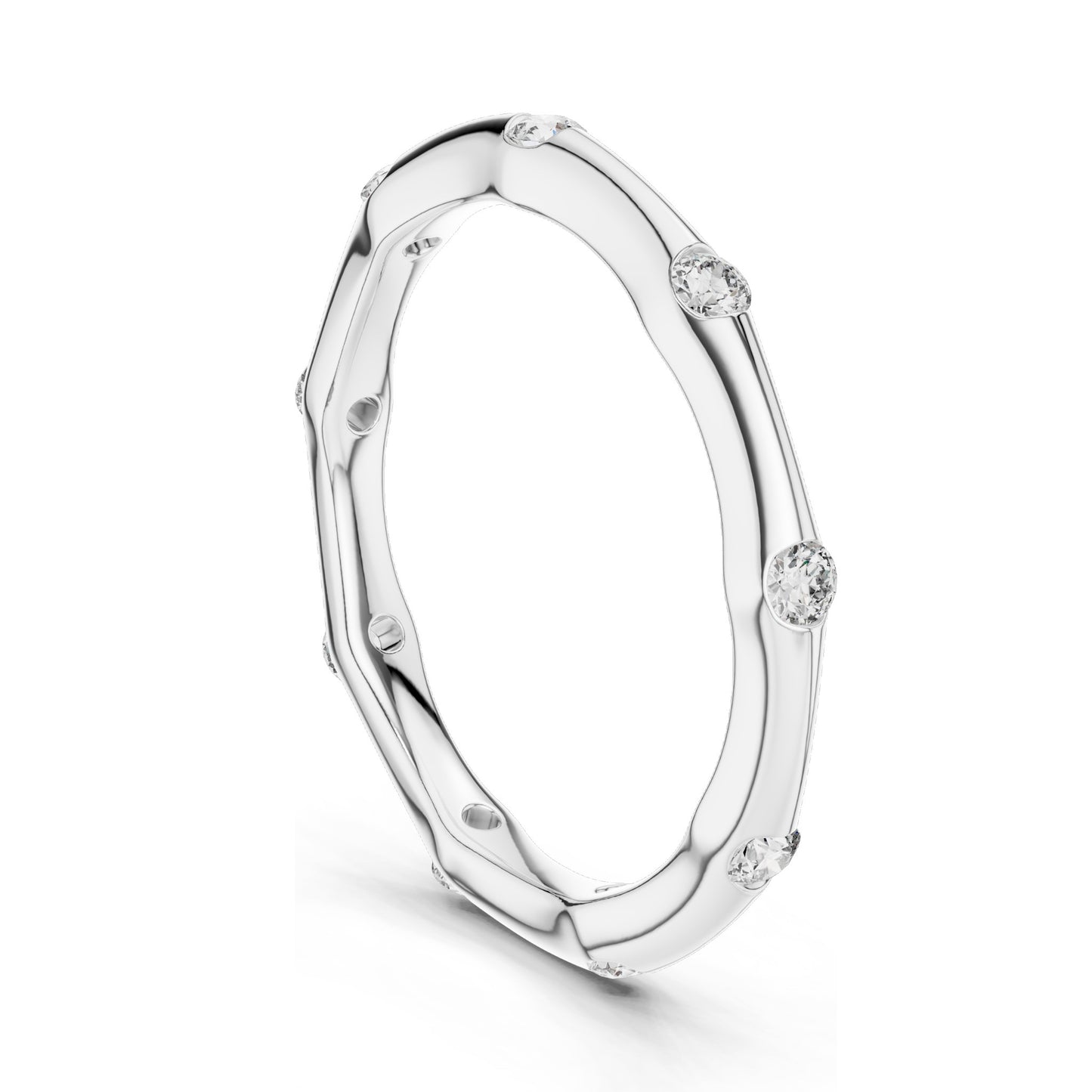 0.315 CT Lab Diamond Band Ring for Women | VVS-VS EF Clarity | 18KT, 14KT, 10KT Gold & 925 Silver | Rose, Yellow, White Gold & Moissanite Options