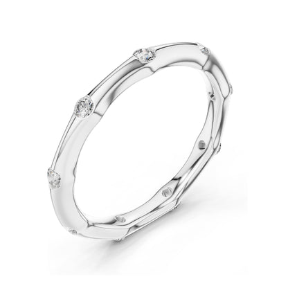 0.315 CT Lab Diamond Band Ring for Women | VVS-VS EF Clarity | 18KT, 14KT, 10KT Gold & 925 Silver | Rose, Yellow, White Gold & Moissanite Options