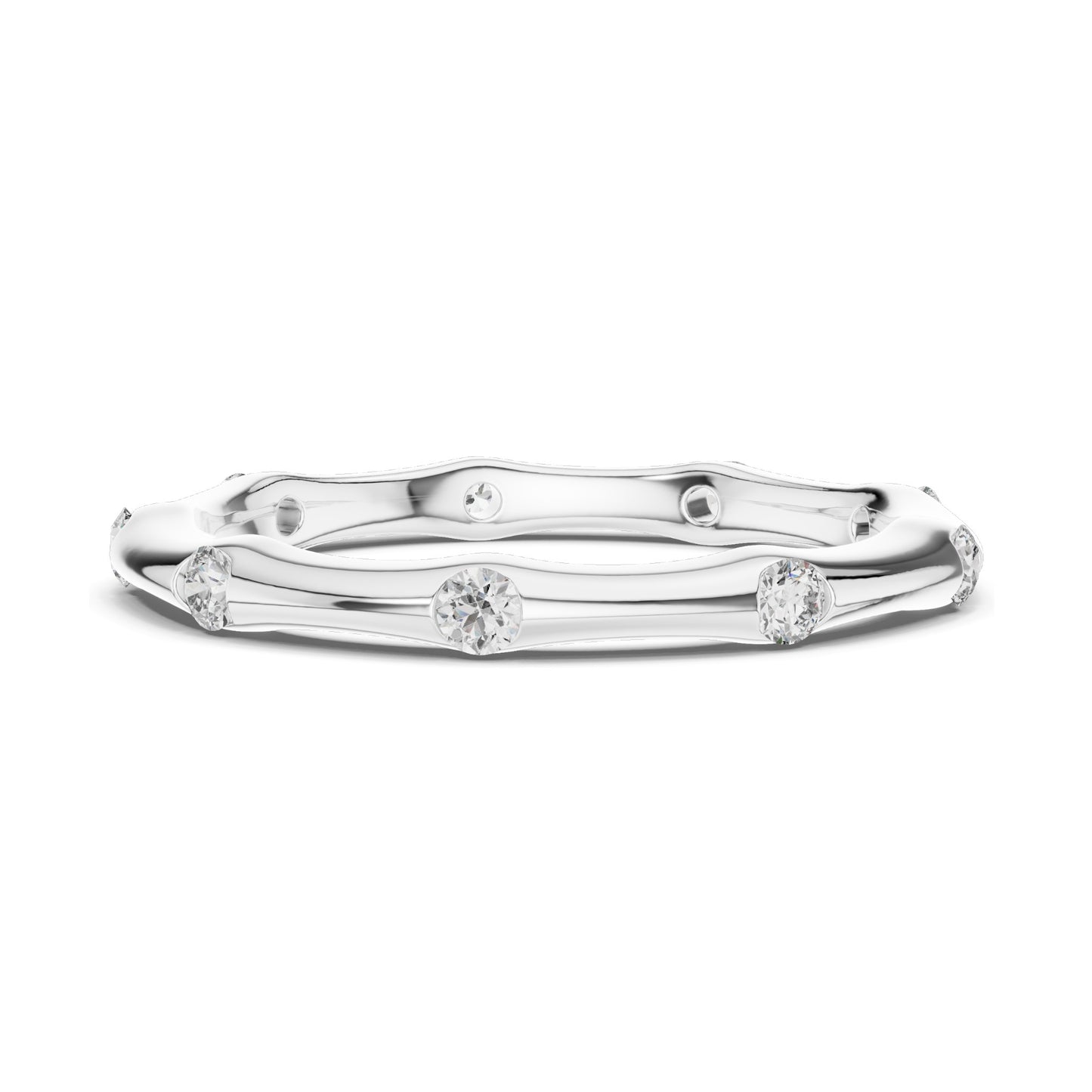 0.315 CT Lab Diamond Band Ring for Women | VVS-VS EF Clarity | 18KT, 14KT, 10KT Gold & 925 Silver | Rose, Yellow, White Gold & Moissanite Options