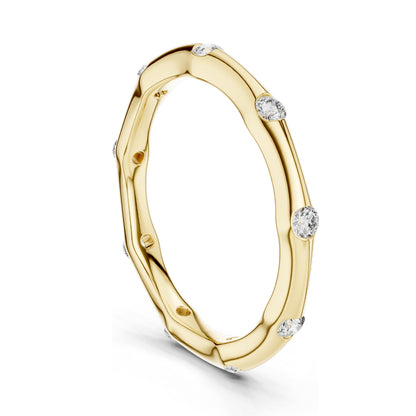 0.315 CT Lab Diamond Band Ring for Women | VVS-VS EF Clarity | 18KT, 14KT, 10KT Gold & 925 Silver | Rose, Yellow, White Gold & Moissanite Options