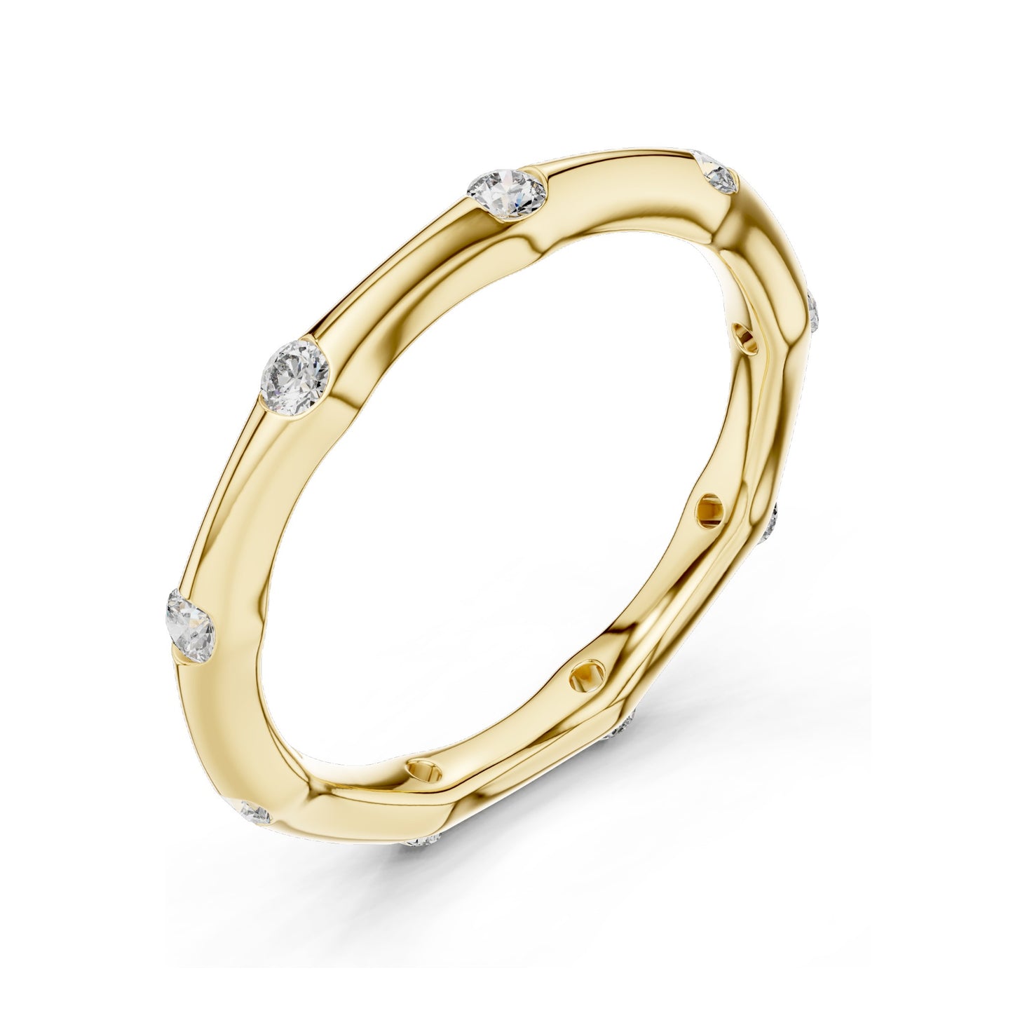 0.315 CT Lab Diamond Band Ring for Women | VVS-VS EF Clarity | 18KT, 14KT, 10KT Gold & 925 Silver | Rose, Yellow, White Gold & Moissanite Options