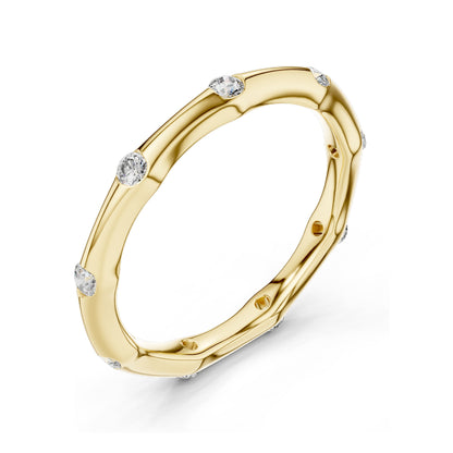 0.315 CT Lab Diamond Band Ring for Women | VVS-VS EF Clarity | 18KT, 14KT, 10KT Gold & 925 Silver | Rose, Yellow, White Gold & Moissanite Options