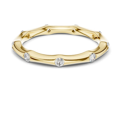 0.315 CT Lab Diamond Band Ring for Women | VVS-VS EF Clarity | 18KT, 14KT, 10KT Gold & 925 Silver | Rose, Yellow, White Gold & Moissanite Options