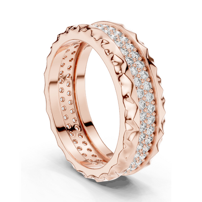 0.9 CT Lab Diamond & Moissanite Ladies Ring | VVS-VS EF Clarity | Available in 18KT, 14KT, 10KT Gold & 925 Silver | Rose, Yellow, White Gold