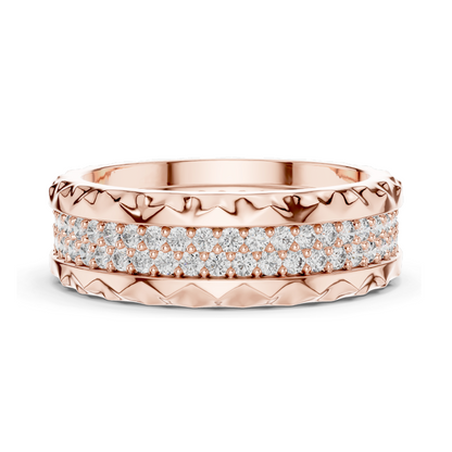 0.9 CT Lab Diamond & Moissanite Ladies Ring | VVS-VS EF Clarity | Available in 18KT, 14KT, 10KT Gold & 925 Silver | Rose, Yellow, White Gold