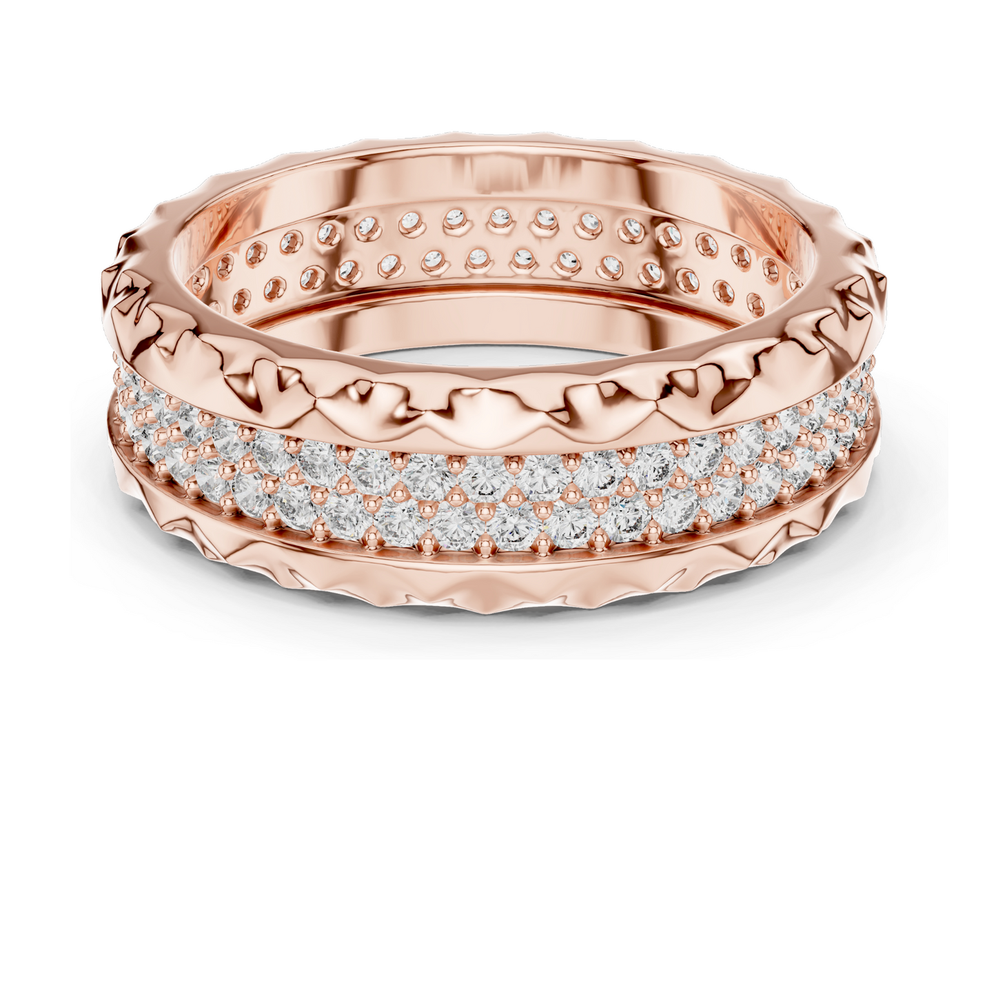 0.9 CT Lab Diamond & Moissanite Ladies Ring | VVS-VS EF Clarity | Available in 18KT, 14KT, 10KT Gold & 925 Silver | Rose, Yellow, White Gold