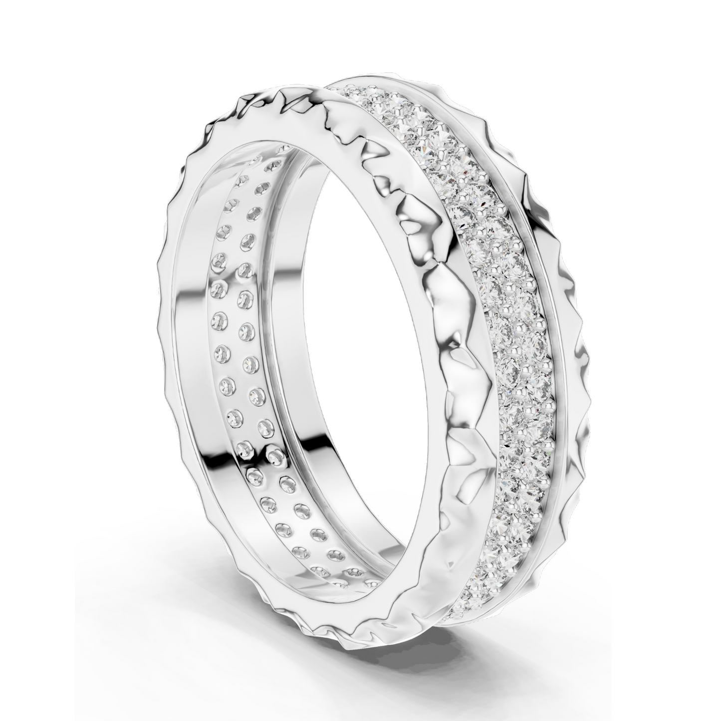 0.9 CT Lab Diamond & Moissanite Ladies Ring | VVS-VS EF Clarity | Available in 18KT, 14KT, 10KT Gold & 925 Silver | Rose, Yellow, White Gold