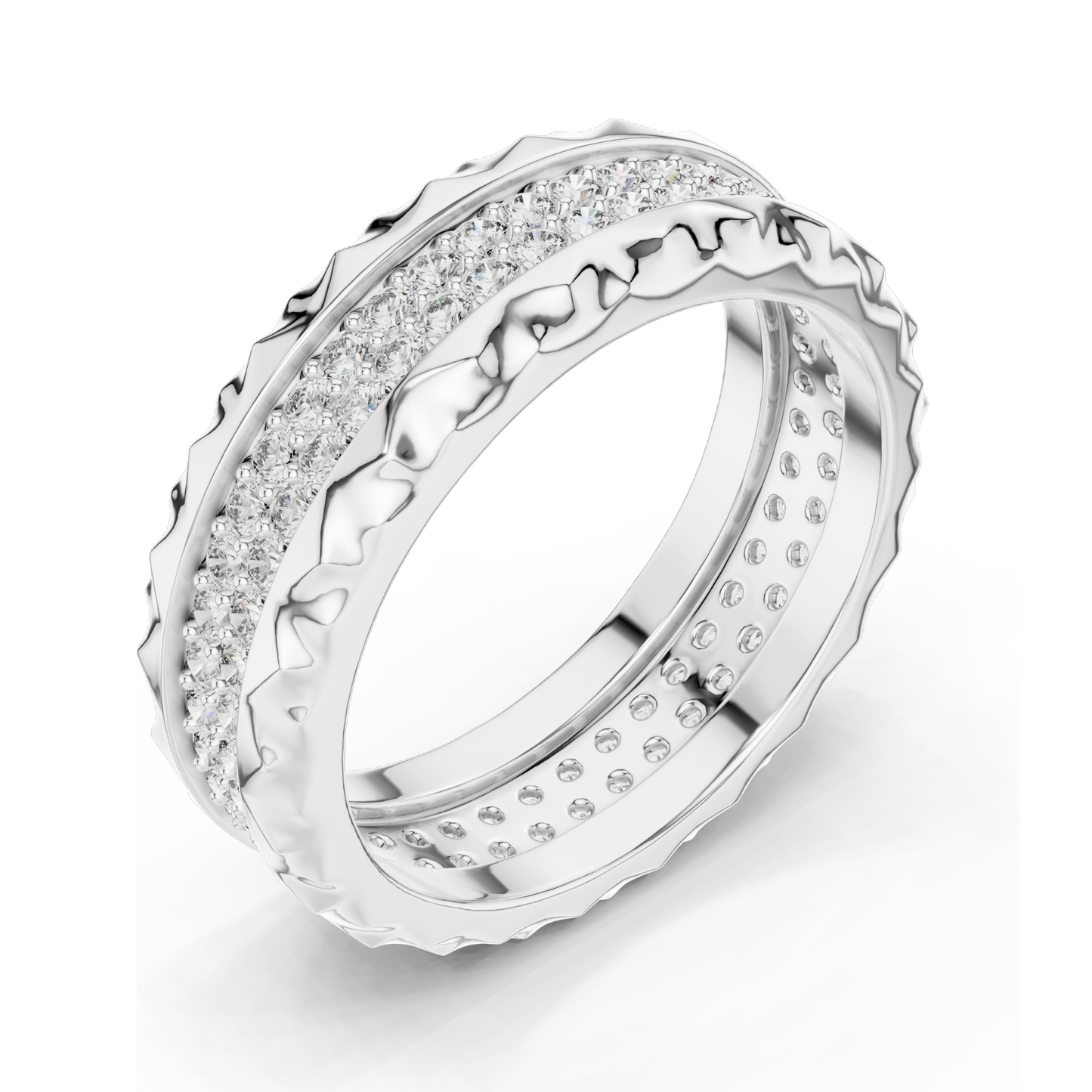 0.9 CT Lab Diamond & Moissanite Ladies Ring | VVS-VS EF Clarity | Available in 18KT, 14KT, 10KT Gold & 925 Silver | Rose, Yellow, White Gold