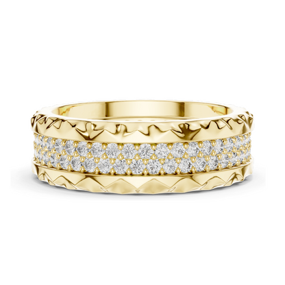 0.9 CT Lab Diamond & Moissanite Ladies Ring | VVS-VS EF Clarity | Available in 18KT, 14KT, 10KT Gold & 925 Silver | Rose, Yellow, White Gold