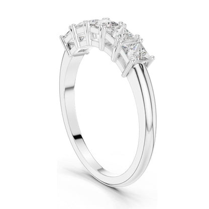 0.65 CT Princess Cut Lab Diamond Ring for Women | VVS-VS EF Clarity | 18KT, 14KT, 10KT Gold & 925 Silver | Rose, Yellow, White Gold & Moissanite Options