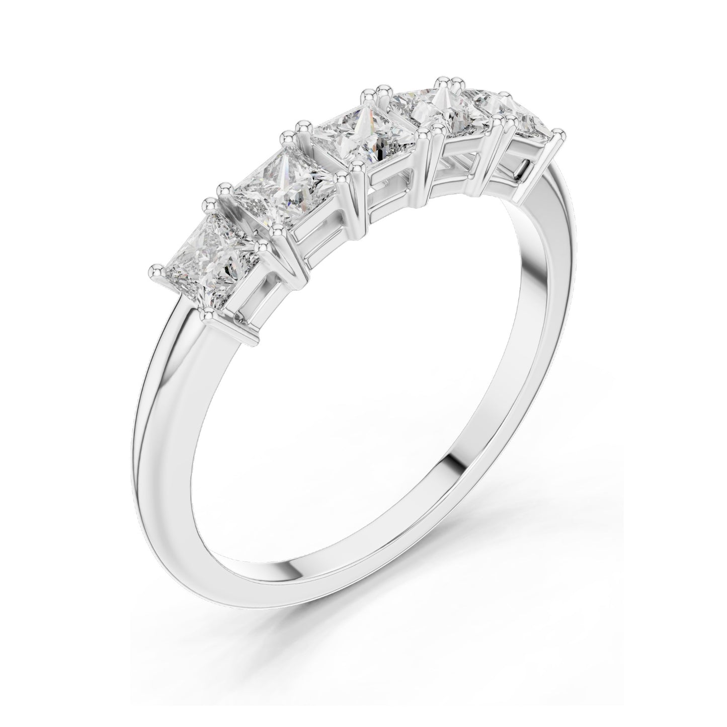 0.65 CT Princess Cut Lab Diamond Ring for Women | VVS-VS EF Clarity | 18KT, 14KT, 10KT Gold & 925 Silver | Rose, Yellow, White Gold & Moissanite Options