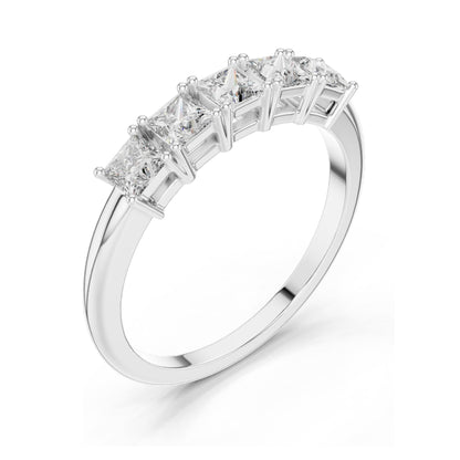 0.65 CT Princess Cut Lab Diamond Ring for Women | VVS-VS EF Clarity | 18KT, 14KT, 10KT Gold & 925 Silver | Rose, Yellow, White Gold & Moissanite Options