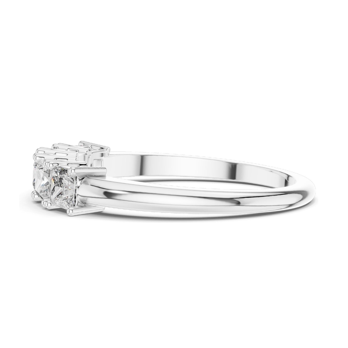 0.65 CT Princess Cut Lab Diamond Ring for Women | VVS-VS EF Clarity | 18KT, 14KT, 10KT Gold & 925 Silver | Rose, Yellow, White Gold & Moissanite Options