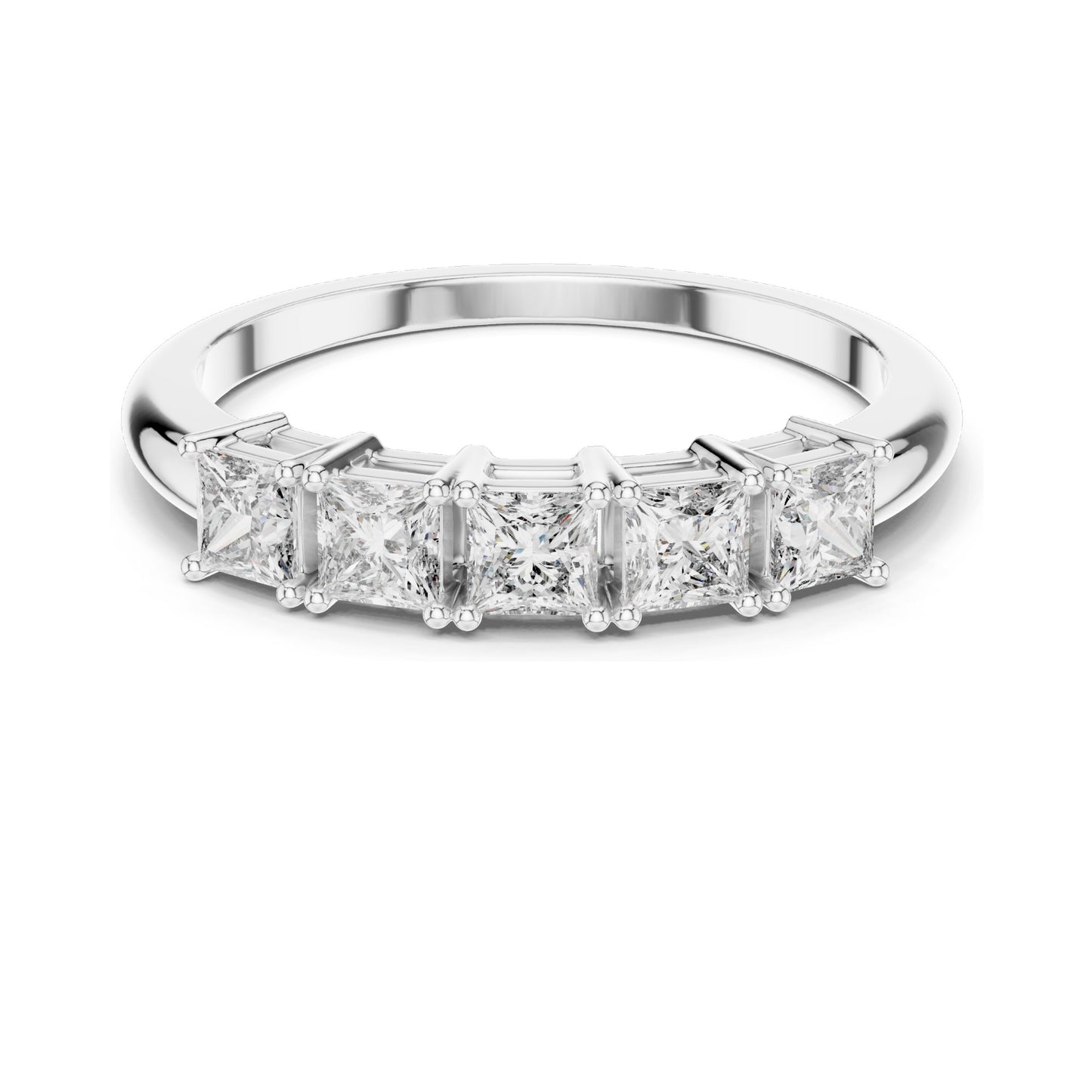 0.65 CT Princess Cut Lab Diamond Ring for Women | VVS-VS EF Clarity | 18KT, 14KT, 10KT Gold & 925 Silver | Rose, Yellow, White Gold & Moissanite Options