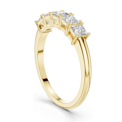 0.65 CT Princess Cut Lab Diamond Ring for Women | VVS-VS EF Clarity | 18KT, 14KT, 10KT Gold & 925 Silver | Rose, Yellow, White Gold & Moissanite Options