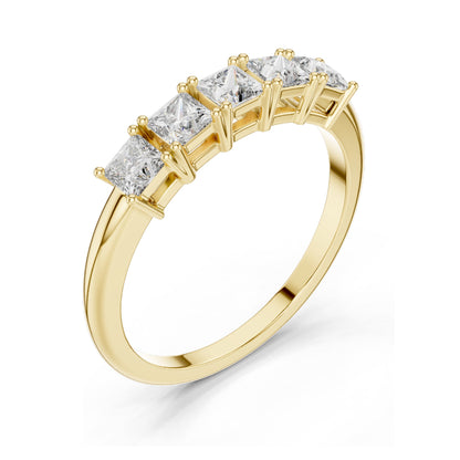 0.65 CT Princess Cut Lab Diamond Ring for Women | VVS-VS EF Clarity | 18KT, 14KT, 10KT Gold & 925 Silver | Rose, Yellow, White Gold & Moissanite Options