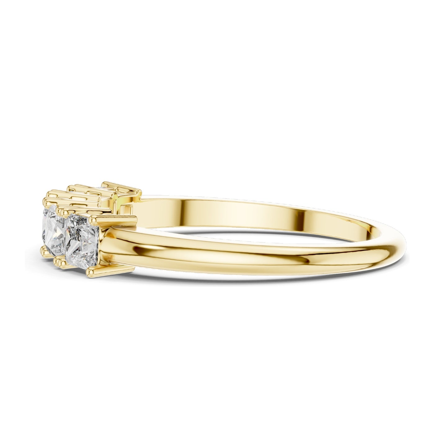 0.65 CT Princess Cut Lab Diamond Ring for Women | VVS-VS EF Clarity | 18KT, 14KT, 10KT Gold & 925 Silver | Rose, Yellow, White Gold & Moissanite Options