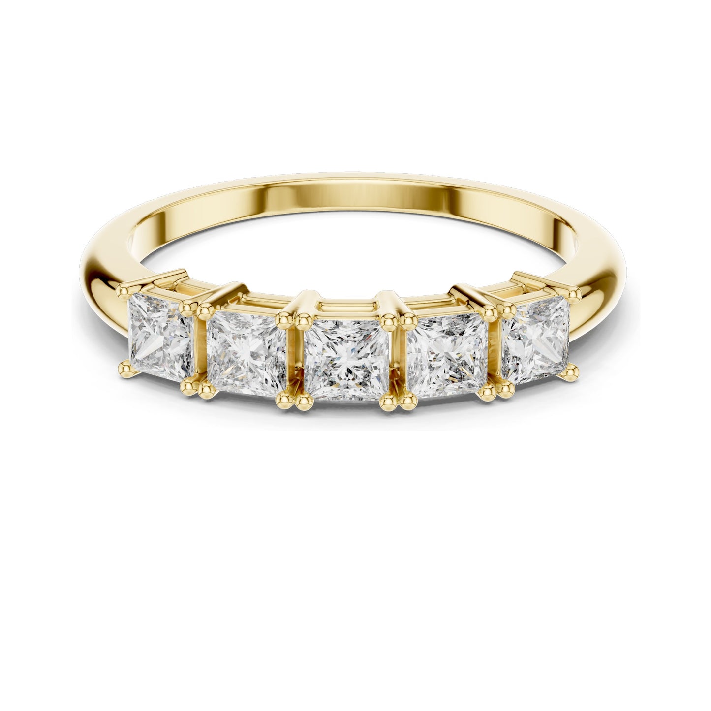 0.65 CT Princess Cut Lab Diamond Ring for Women | VVS-VS EF Clarity | 18KT, 14KT, 10KT Gold & 925 Silver | Rose, Yellow, White Gold & Moissanite Options