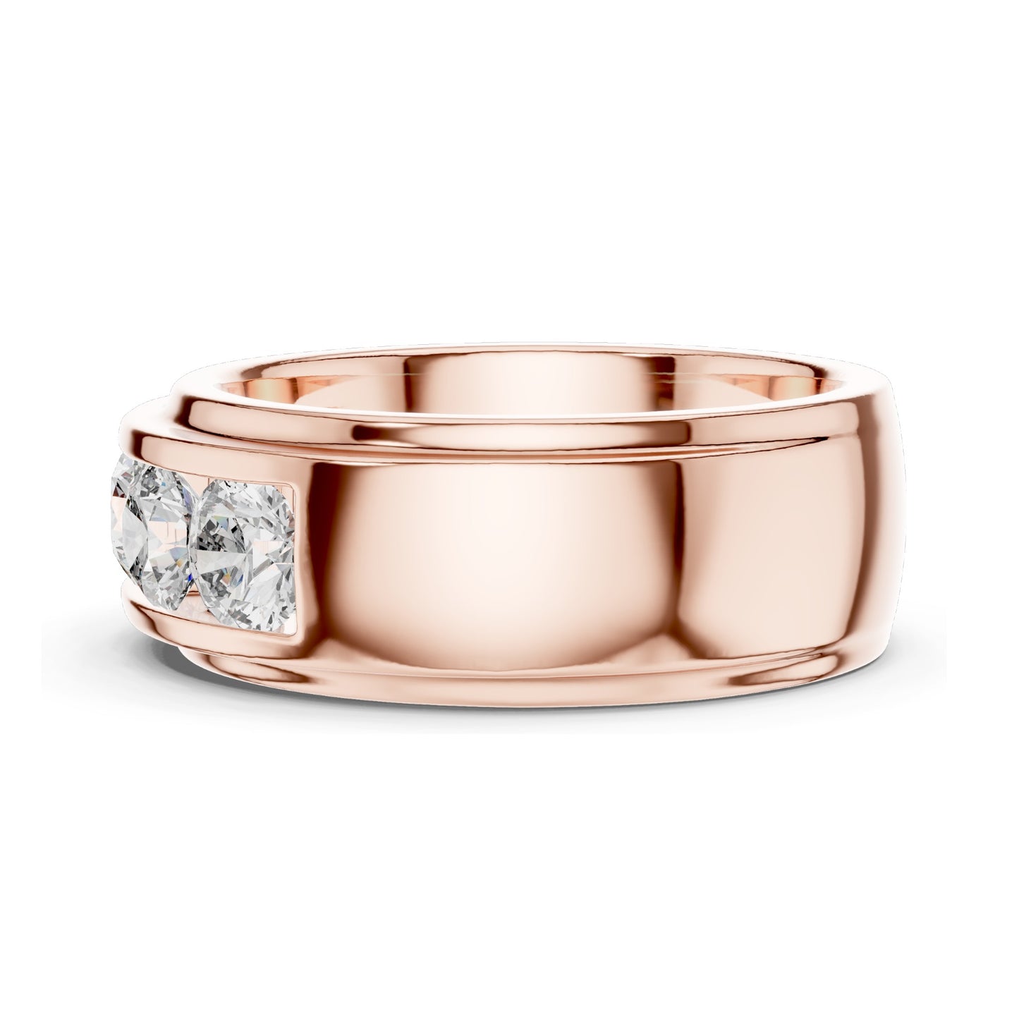 1.75 CT Round Brilliant Lab Diamond Channel Set Band Ring for Women | VVS–VS EF CVD | 18KT, 14KT, 10KT Gold & Silver | Moissanite Options | Rose, Yellow, White Gold