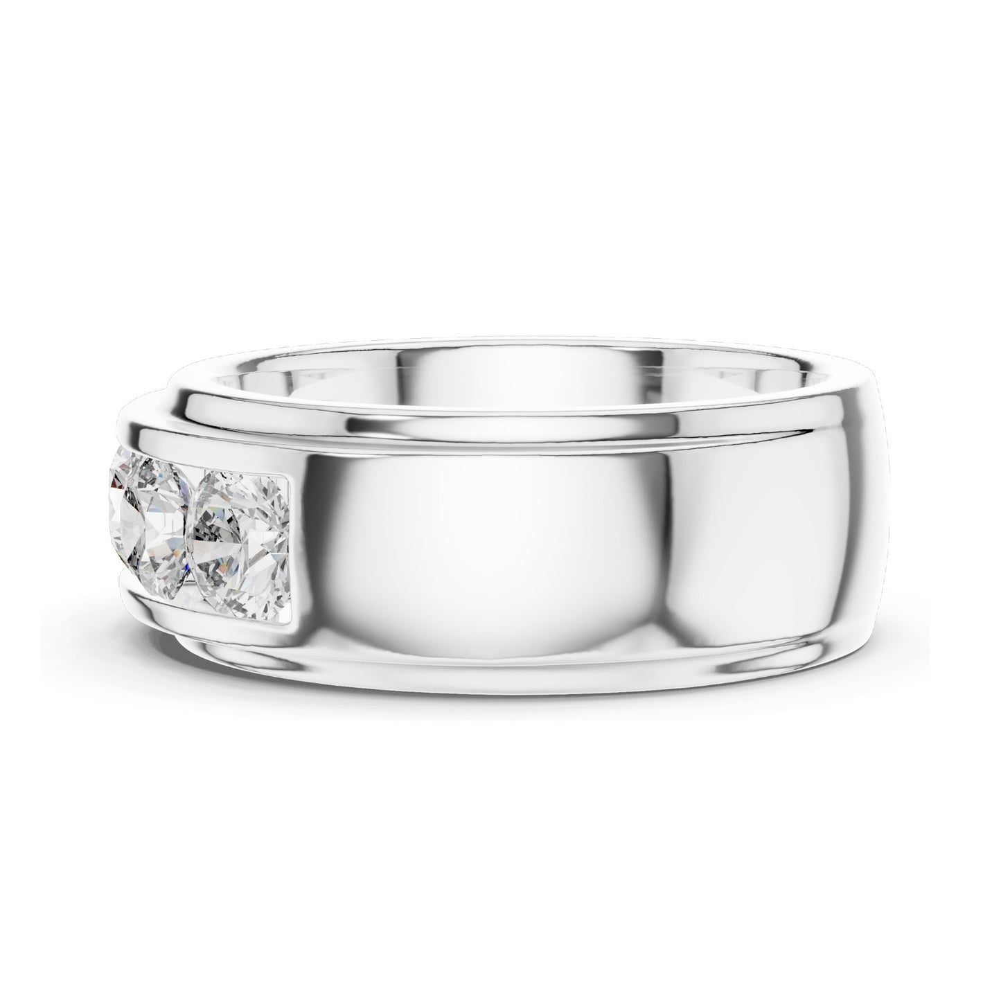 1.75 CT Round Brilliant Lab Diamond Channel Set Band Ring for Women | VVS–VS EF CVD | 18KT, 14KT, 10KT Gold & Silver | Moissanite Options | Rose, Yellow, White Gold