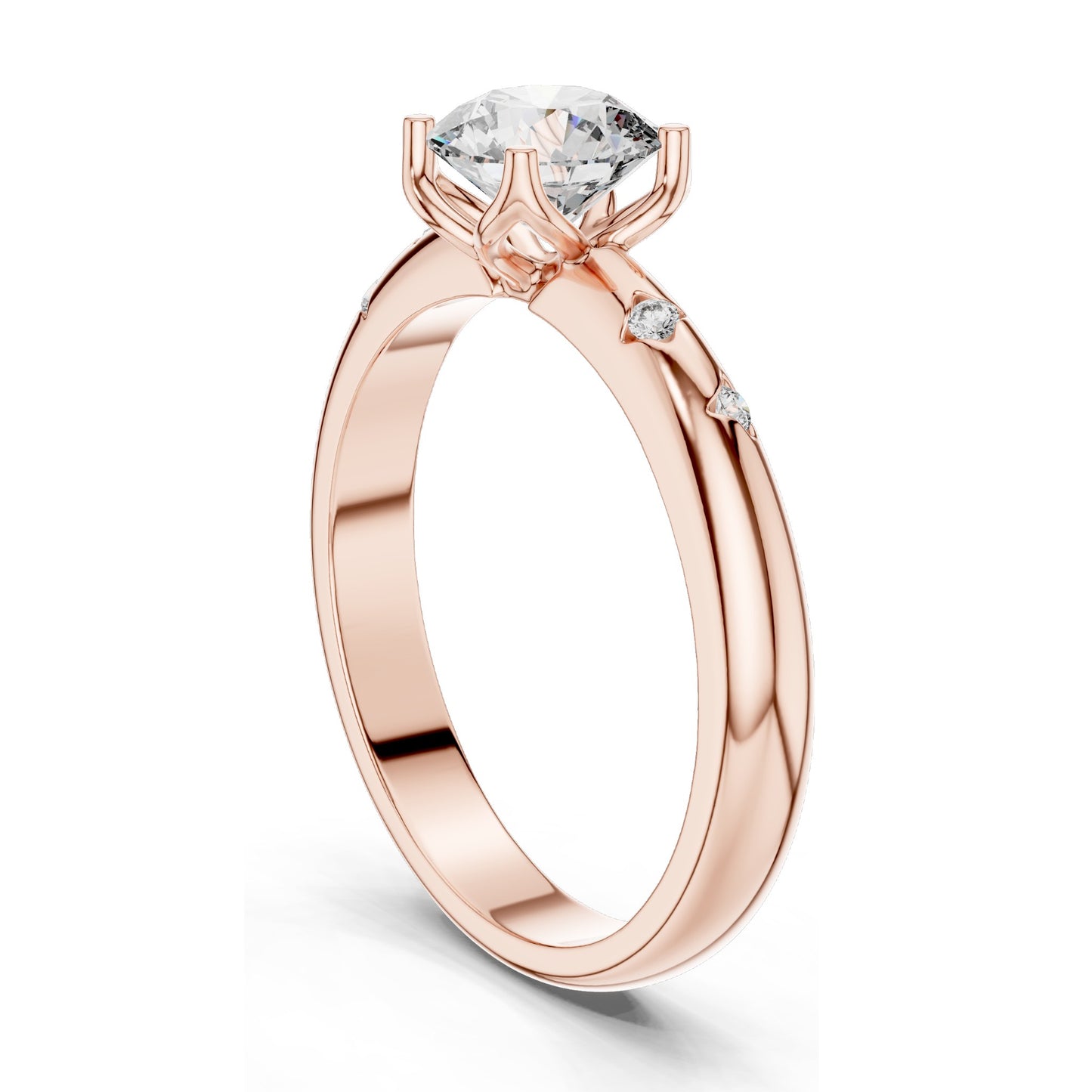 0.89 CT Cushion Cut Lab Diamond Ring for Women | VVS-VS EF CVD | Accent Stones | 18KT, 14KT, 10KT Gold & 925 Silver | Rose, Yellow, White Gold & Moissanite Option