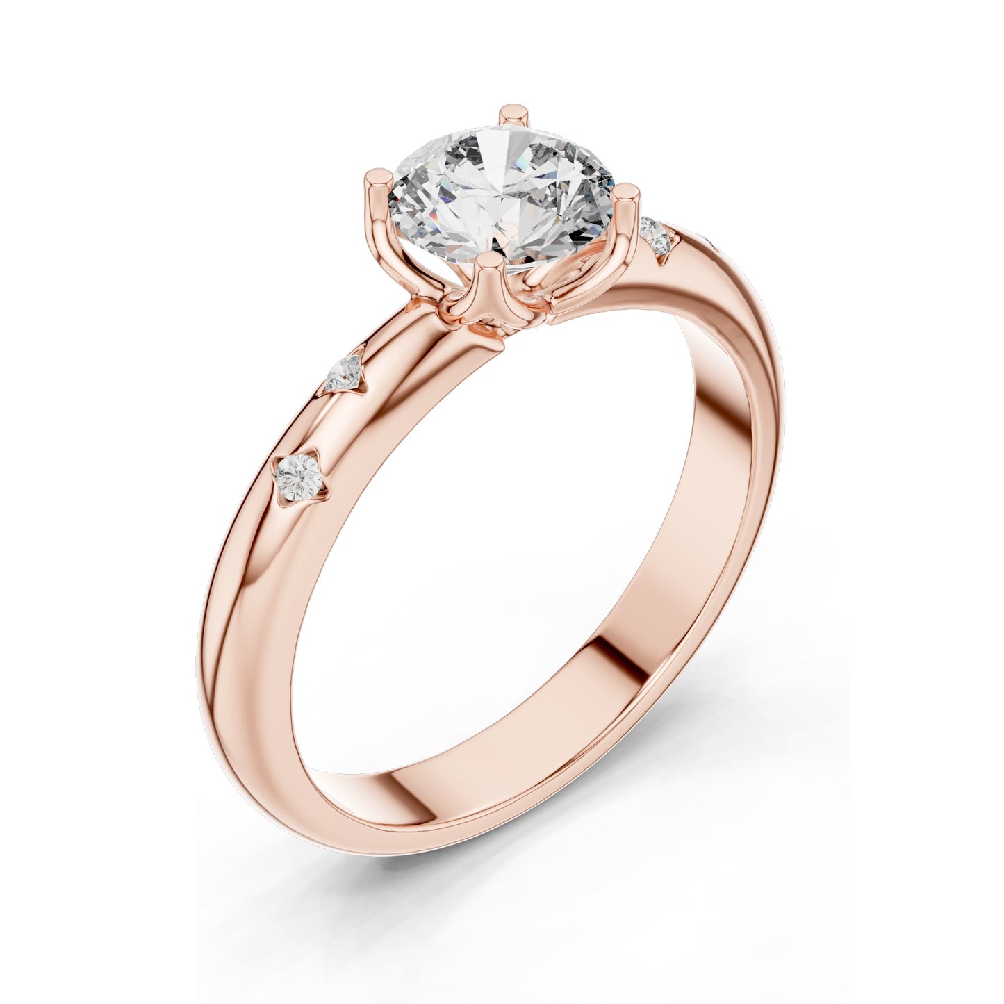 0.89 CT Cushion Cut Lab Diamond Ring for Women | VVS-VS EF CVD | Accent Stones | 18KT, 14KT, 10KT Gold & 925 Silver | Rose, Yellow, White Gold & Moissanite Option