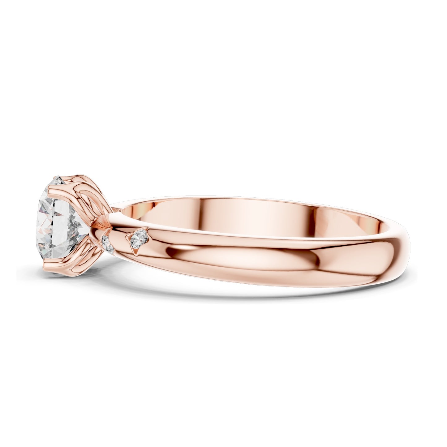 0.89 CT Cushion Cut Lab Diamond Ring for Women | VVS-VS EF CVD | Accent Stones | 18KT, 14KT, 10KT Gold & 925 Silver | Rose, Yellow, White Gold & Moissanite Option
