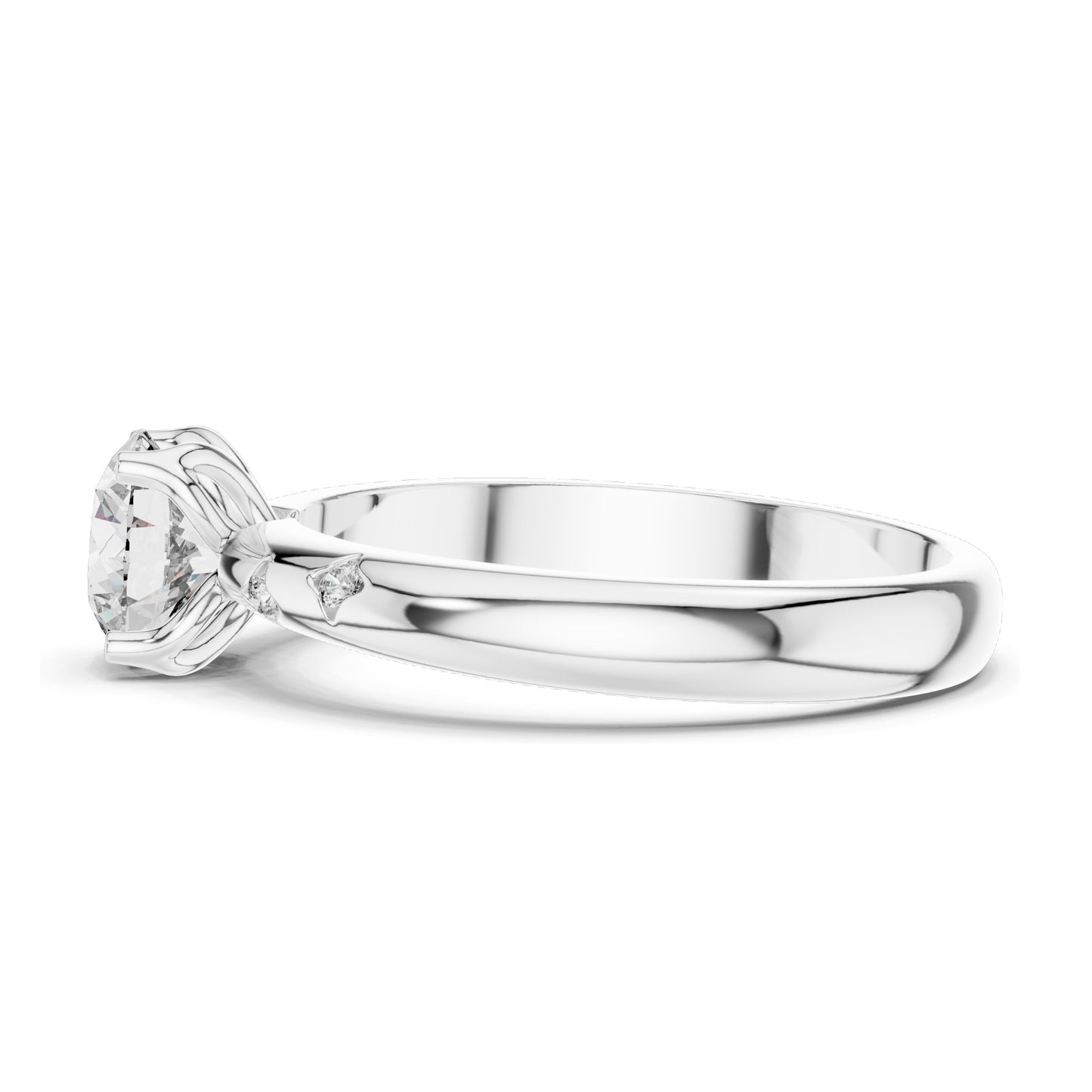 0.89 CT Cushion Cut Lab Diamond Ring for Women | VVS-VS EF CVD | Accent Stones | 18KT, 14KT, 10KT Gold & 925 Silver | Rose, Yellow, White Gold & Moissanite Option