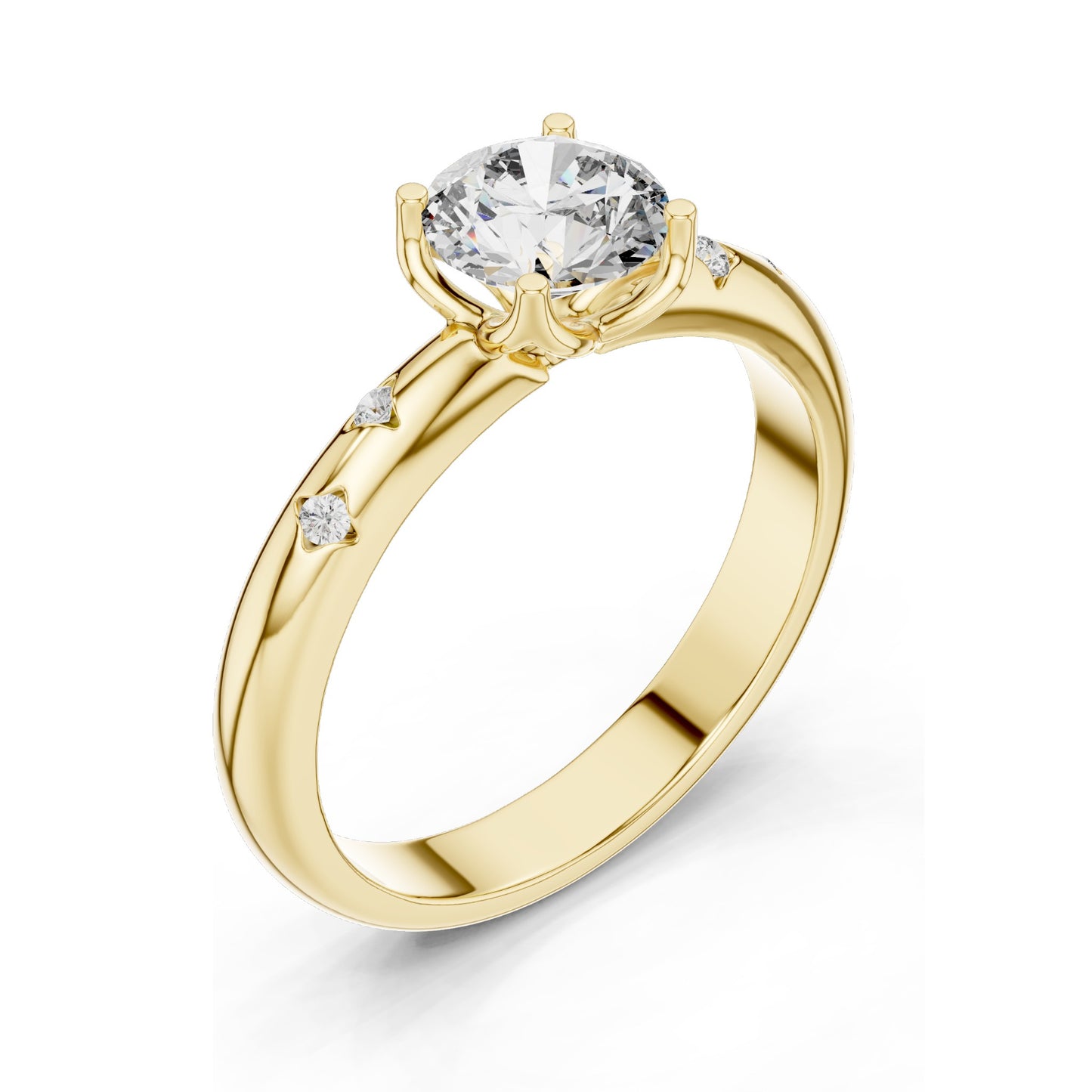 0.89 CT Cushion Cut Lab Diamond Ring for Women | VVS-VS EF CVD | Accent Stones | 18KT, 14KT, 10KT Gold & 925 Silver | Rose, Yellow, White Gold & Moissanite Option