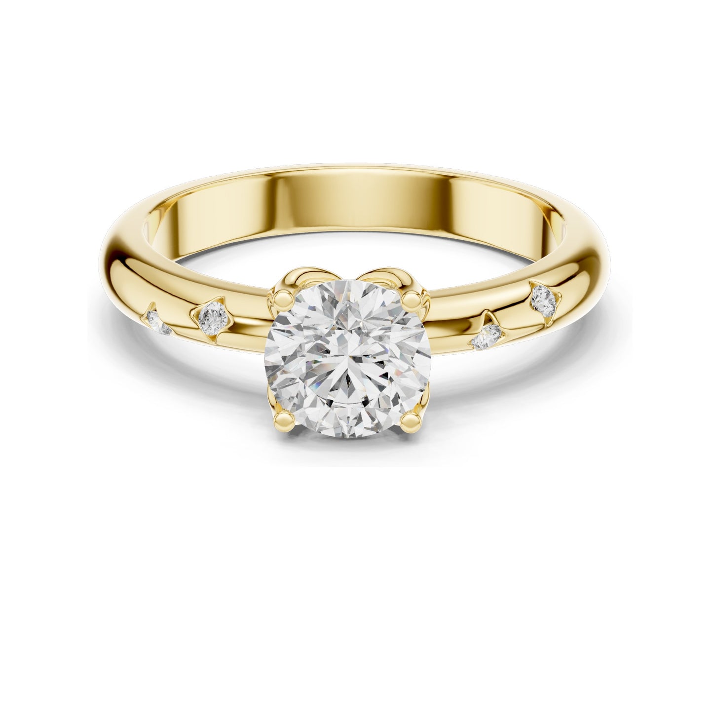 0.89 CT Cushion Cut Lab Diamond Ring for Women | VVS-VS EF CVD | Accent Stones | 18KT, 14KT, 10KT Gold & 925 Silver | Rose, Yellow, White Gold & Moissanite Option