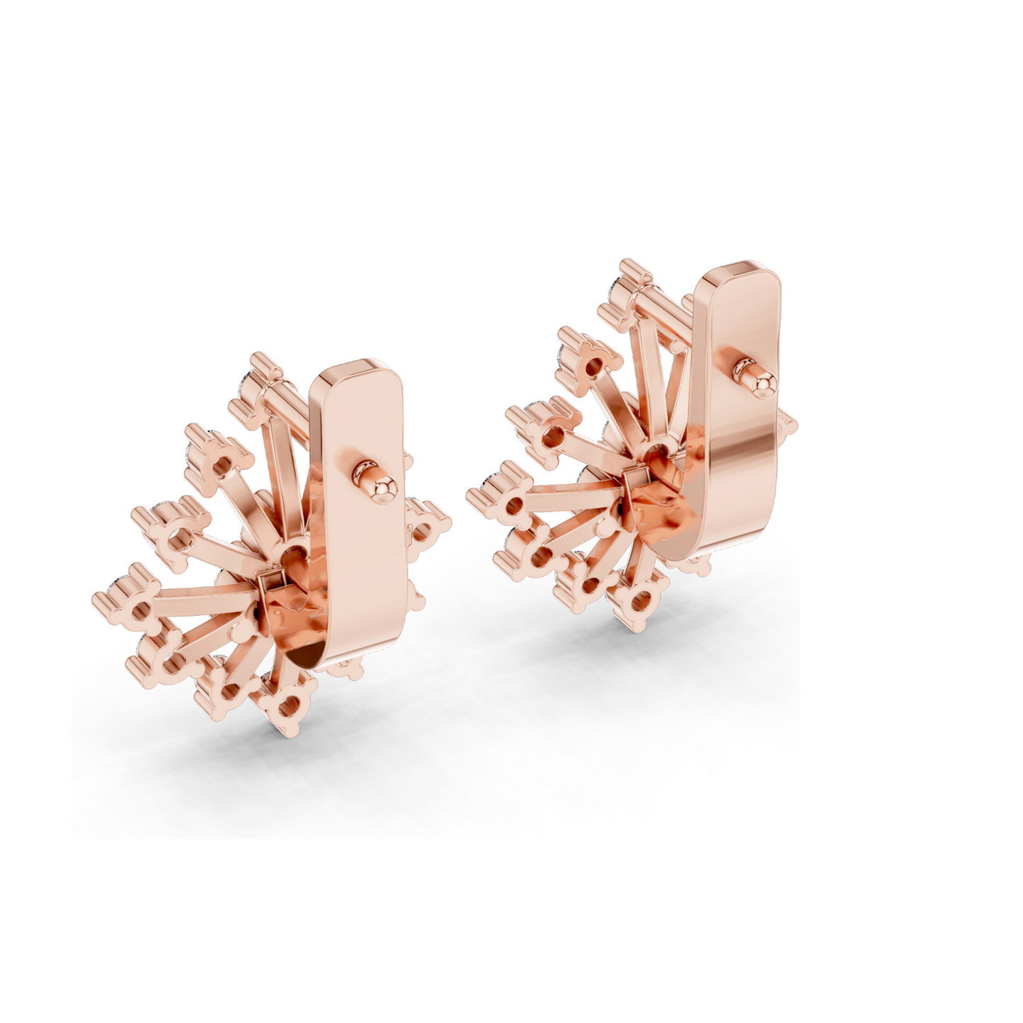 0.546 CT Lab Diamond Snowflake Earrings | Round Brilliant Cut | 18KT, 14KT, 10KT Gold & 925 Silver | Rose, Yellow, White Gold | Luxury Fine Jewelry