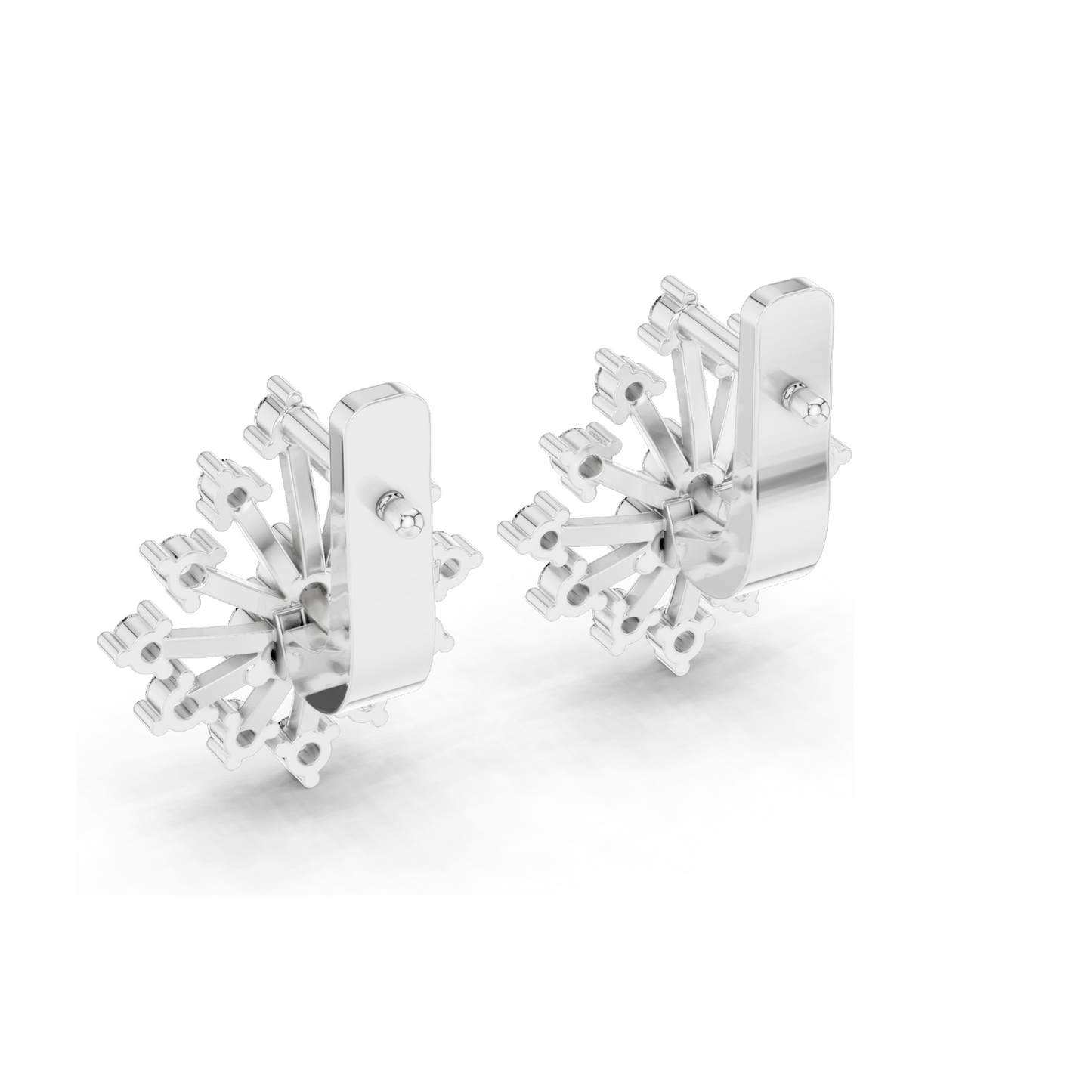 0.546 CT Lab Diamond Snowflake Earrings | Round Brilliant Cut | 18KT, 14KT, 10KT Gold & 925 Silver | Rose, Yellow, White Gold | Luxury Fine Jewelry