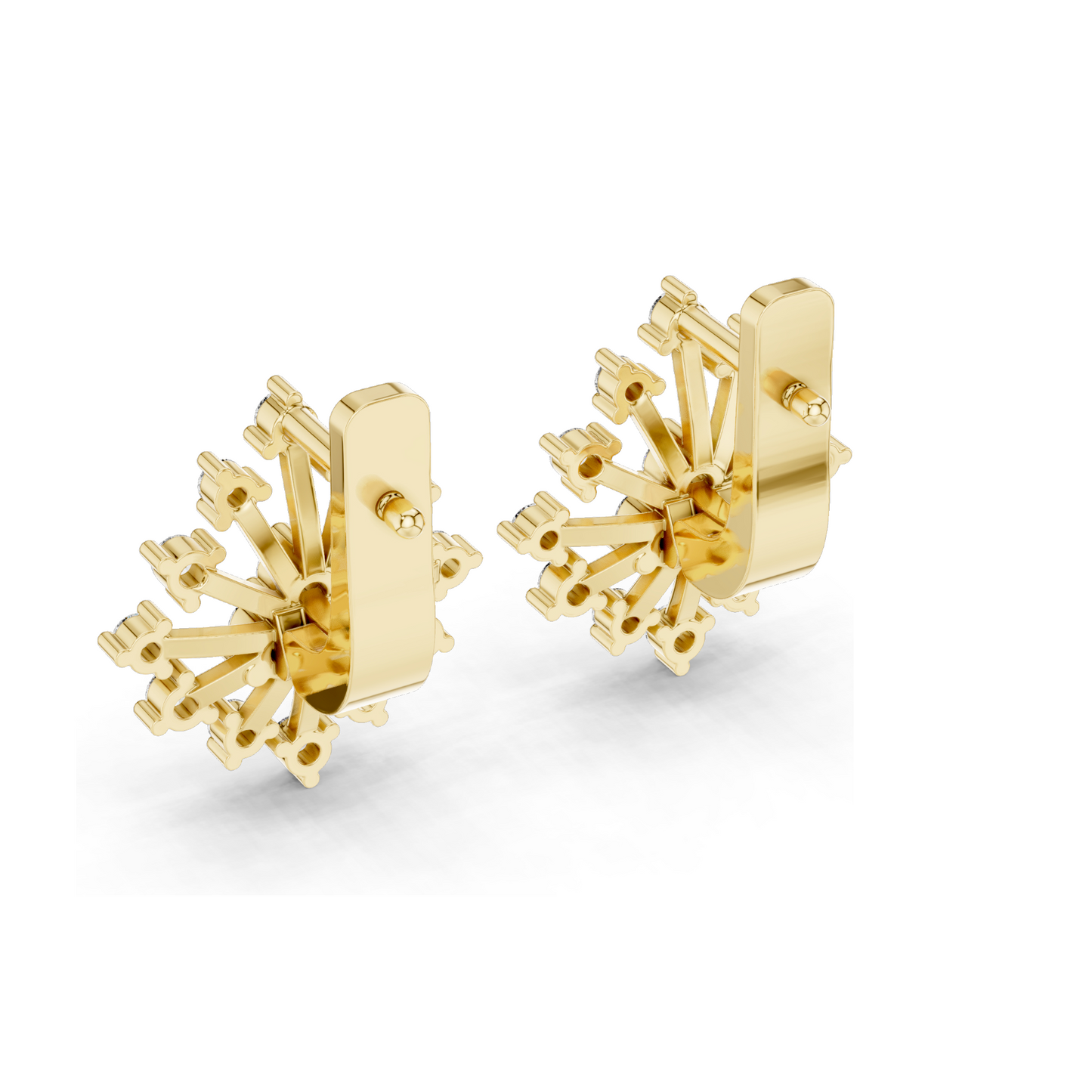 0.546 CT Lab Diamond Snowflake Earrings | Round Brilliant Cut | 18KT, 14KT, 10KT Gold & 925 Silver | Rose, Yellow, White Gold | Luxury Fine Jewelry
